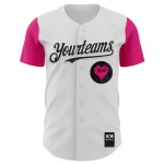 Maglia da baseball personalizzata Revzzz Pixelated Black-Hot 3D White Love autentica rosa Maglia da baseball personalizzata Revzzz Pixelated Black-Hot 3D White Love autentica rosa