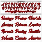 Maglia da baseball autentica personalizzata rossa e nera a righe bianche Maglia da baseball autentica personalizzata rossa e nera a righe bianche