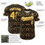 Maglia da baseball Tiger personalizzata con motivo zebrato oro-bianco autentico e nero in 3D Maglia da baseball Tiger personalizzata con motivo zebrato oro-bianco autentico e nero in 3D