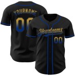 Maglia da baseball sbiadita, autentica, oro antico, moda reale, nera, personalizzata Maglia da baseball sbiadita, autentica, oro antico, moda reale, nera, personalizzata
