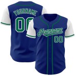 Maglia da baseball autentica Kelly personalizzata bicolore verde-bianca Maglia da baseball autentica Kelly personalizzata bicolore verde-bianca