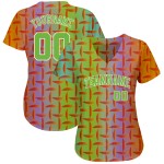 Maglia da baseball con design personalizzato, autentica, verde-bianca, 3D Neon, modello viola Maglia da baseball con design personalizzato, autentica, verde-bianca, 3D Neon, modello viola