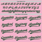 Maglia da baseball rosa verde chiaro personalizzata autentica Maglia da baseball rosa verde chiaro personalizzata autentica