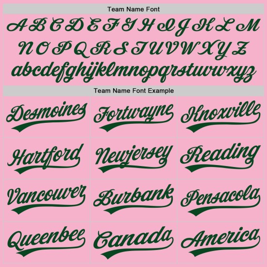 Maglia da baseball rosa verde chiaro personalizzata autentica Maglia da baseball rosa verde chiaro personalizzata autentica