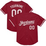 Maglia da baseball personalizzata in mesh retrò, colore marrone, autentica, bianca Maglia da baseball personalizzata in mesh retrò, colore marrone, autentica, bianca