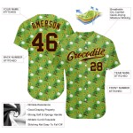 Maglia da baseball di San Patrizio, design personalizzato autentico 3D, verde, motivo marrone-oro neon Maglia da baseball di San Patrizio, design personalizzato autentico 3D, verde, motivo marrone-oro neon