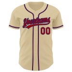 Maglia da baseball personalizzata autentica Red-Royal Sand Maglia da baseball personalizzata autentica Red-Royal Sand