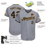 Maglia da baseball autentica personalizzata nera e grigia, modello Old Jersey Maglia da baseball autentica personalizzata nera e grigia, modello Old Jersey