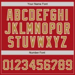 Autentica maglia da baseball Old Jersey personalizzata rossa, oro e bianca Autentica maglia da baseball Old Jersey personalizzata rossa, oro e bianca