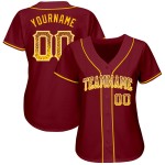 Maglia personalizzata Crimson Baseball Authentic Drift Fashion oro-bianca Maglia personalizzata Crimson Baseball Authentic Drift Fashion oro-bianca