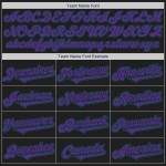 Maglia da baseball personalizzata Tone Authentic Two, viola-verde acqua, nera Maglia da baseball personalizzata Tone Authentic Two, viola-verde acqua, nera