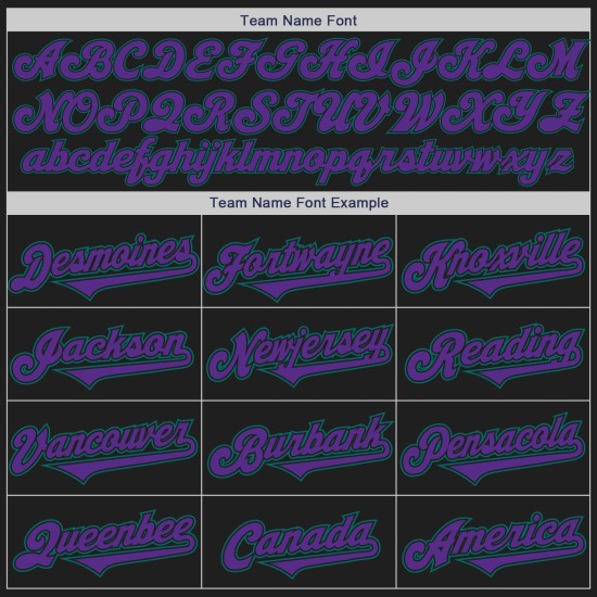 Maglia da baseball personalizzata Tone Authentic Two, viola-verde acqua, nera Maglia da baseball personalizzata Tone Authentic Two, viola-verde acqua, nera