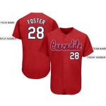 Maglia da baseball personalizzata rossa, bianca e blu navy Maglia da baseball personalizzata rossa, bianca e blu navy