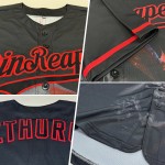 Maglia da baseball autentica personalizzata nera con teschio rosso alla moda 3D Maglia da baseball autentica personalizzata nera con teschio rosso alla moda 3D
