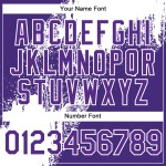 Modello viola 3D Jersey tratto pennello personalizzato disegno astratto bianco autentico baseball Modello viola 3D Jersey tratto pennello personalizzato disegno astratto bianco autentico baseball