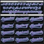 Maglia retrò da baseball personalizzata, autentica, verde acqua e viola, nera Maglia retrò da baseball personalizzata, autentica, verde acqua e viola, nera