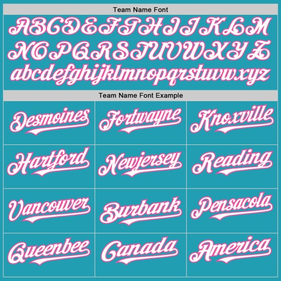 Maglia da baseball in rete verde acqua, personalizzata, autentica, bianca e rosa Maglia da baseball in rete verde acqua, personalizzata, autentica, bianca e rosa