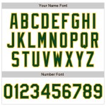 Maglia da baseball autentica bianca personalizzata verde-oro Maglia da baseball autentica bianca personalizzata verde-oro
