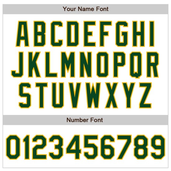 Maglia da baseball autentica bianca personalizzata verde-oro Maglia da baseball autentica bianca personalizzata verde-oro
