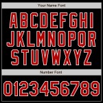 Maglia da baseball autentica personalizzata nera e verde, stile split rosso-neon Maglia da baseball autentica personalizzata nera e verde, stile split rosso-neon