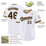 Maglia da baseball autentica personalizzata in oro, bianca, retrò, nera e antica Maglia da baseball autentica personalizzata in oro, bianca, retrò, nera e antica