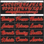 Maglia da baseball autentica personalizzata nera, rossa e crema Maglia da baseball autentica personalizzata nera, rossa e crema