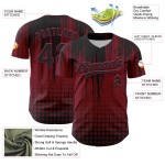 Maglia da baseball personalizzata con forma 3D, motivo astratto, design autentico color cremisi. Maglia da baseball personalizzata con forma 3D, motivo astratto, design autentico color cremisi.