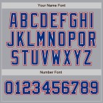 Maglia da baseball autentica personalizzata Two Gray Royal-Red Maglia da baseball autentica personalizzata Two Gray Royal-Red
