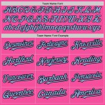 Maglia da baseball leggera alla moda, rosa, a righe blu-nere, personalizzata e autentica Maglia da baseball leggera alla moda, rosa, a righe blu-nere, personalizzata e autentica