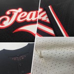 Maglia da baseball autentica personalizzata Pink-Kelly, stile retrò, in rete color crema e verde Maglia da baseball autentica personalizzata Pink-Kelly, stile retrò, in rete color crema e verde