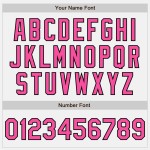 Maglia a righe rosa-nera bianca (rosa baseball nera personalizzata autentica) Maglia a righe rosa-nera bianca (rosa baseball nera personalizzata autentica)
