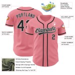 Maglia da baseball personalizzata autentica nera e bianca, taglia media, rosa Maglia da baseball personalizzata autentica nera e bianca, taglia media, rosa