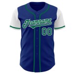 Maglia da baseball autentica Kelly personalizzata bicolore verde-bianca Maglia da baseball autentica Kelly personalizzata bicolore verde-bianca