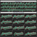 Maglia da baseball nera personalizzata, due toni Kelly Green-Red, autentica Maglia da baseball nera personalizzata, due toni Kelly Green-Red, autentica