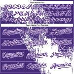 Modello viola 3D Jersey tratto pennello personalizzato disegno astratto bianco autentico baseball Modello viola 3D Jersey tratto pennello personalizzato disegno astratto bianco autentico baseball