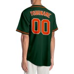Maglia da baseball verde personalizzata autentica arancione-bianca Maglia da baseball verde personalizzata autentica arancione-bianca