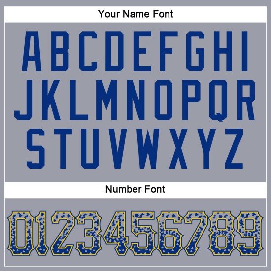 Maglia da baseball Royal-Gold Drift Gray Fashion personalizzata autentica Maglia da baseball Royal-Gold Drift Gray Fashion personalizzata autentica