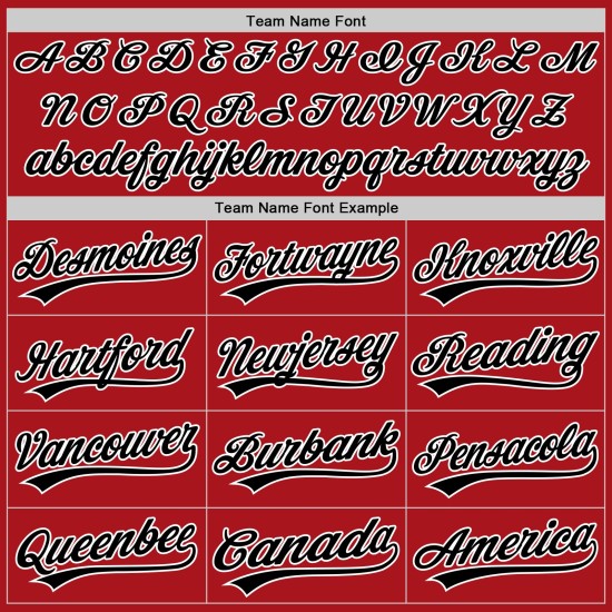 Maglia da baseball autentica personalizzata nera e bianca rossa con righe sfumate alla moda Maglia da baseball autentica personalizzata nera e bianca rossa con righe sfumate alla moda
