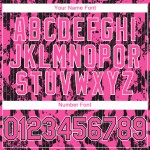 Maglia da baseball personalizzata Fluid, autentica, motivo astratto 3D nero-bianco rosa Maglia da baseball personalizzata Fluid, autentica, motivo astratto 3D nero-bianco rosa