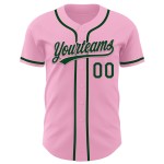 Maglia da baseball rosa verde chiaro personalizzata autentica Maglia da baseball rosa verde chiaro personalizzata autentica