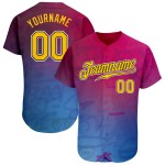 Maglia da baseball personalizzata con motivo graffiti 3D autentica in oro e nero Maglia da baseball personalizzata con motivo graffiti 3D autentica in oro e nero