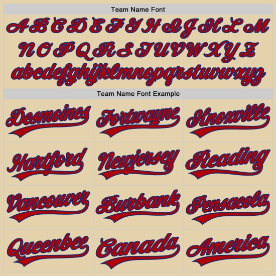 Maglia da baseball personalizzata autentica Red-Royal Sand Maglia da baseball personalizzata autentica Red-Royal Sand