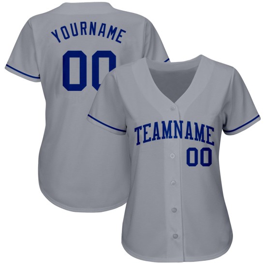 Maglia da baseball personalizzata Royal Autentica Grigia Maglia da baseball personalizzata Royal Autentica Grigia