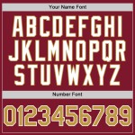 Maglia da baseball personalizzata con motivo sfumato in 3D, modello antico, oro e bianco, Crimson Twinkle, autentica. Maglia da baseball personalizzata con motivo sfumato in 3D, modello antico, oro e bianco, Crimson Twinkle, autentica.