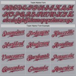 Maglia da baseball personalizzata grigia cremisi-nera autentica Maglia da baseball personalizzata grigia cremisi-nera autentica