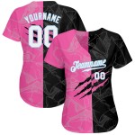 Maglia da baseball personalizzata con motivo blu bianco chiaro e graffiti 3D autentici Maglia da baseball personalizzata con motivo blu bianco chiaro e graffiti 3D autentici