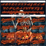 Maglia da baseball 3D arancione personalizzata nera autentica di Halloween Maglia da baseball 3D arancione personalizzata nera autentica di Halloween