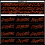 Maglia da baseball autentica nera e arancione personalizzata senza maniche Maglia da baseball autentica nera e arancione personalizzata senza maniche
