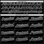 Maglia da baseball Twinkle Authentic 3D Style bianca personalizzata con motivo a stella e sfumatura nera Maglia da baseball Twinkle Authentic 3D Style bianca personalizzata con motivo a stella e sfumatura nera