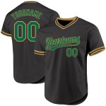 Maglia da baseball Kelly Gold Green-Old Custom, autentica, retrò, nera Maglia da baseball Kelly Gold Green-Old Custom, autentica, retrò, nera